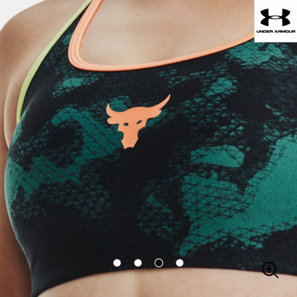 Under Armour Project Rock Crossback Family Women's Sports Bra Medium NWT